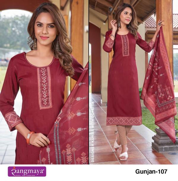 Rangmaya Gunjan Fancy Kurti With Bottom Dupatta Collection